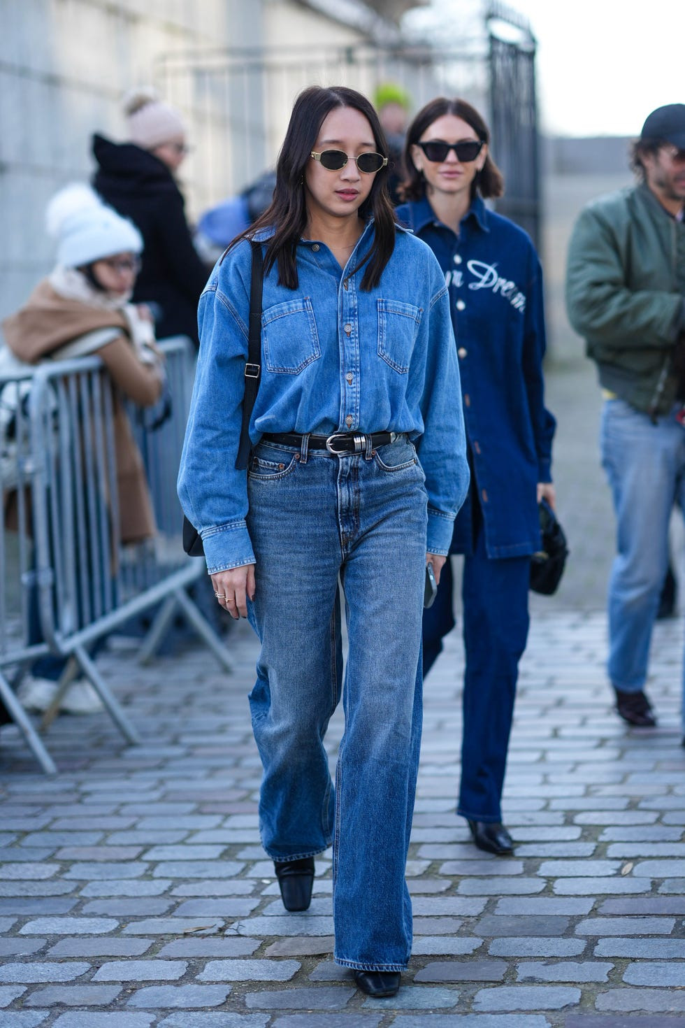 Double Denim with Rolled Sleeves Double Denim with Rolled Sleeves — Denim Shirt Outfits 2027