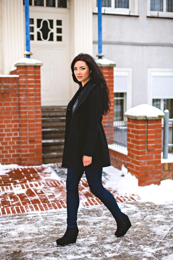 Black Wedge Ankle Boots Outfit Idea Black Wedge Ankle Boots Outfit Idea — Winter Interview Outfits 2027