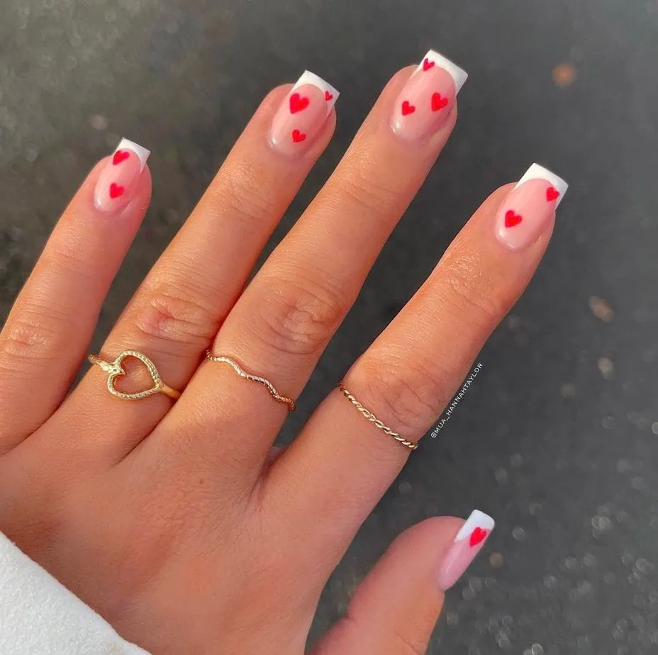 Visual Idea Visual Idea — Valentines French Tip Nails 2027