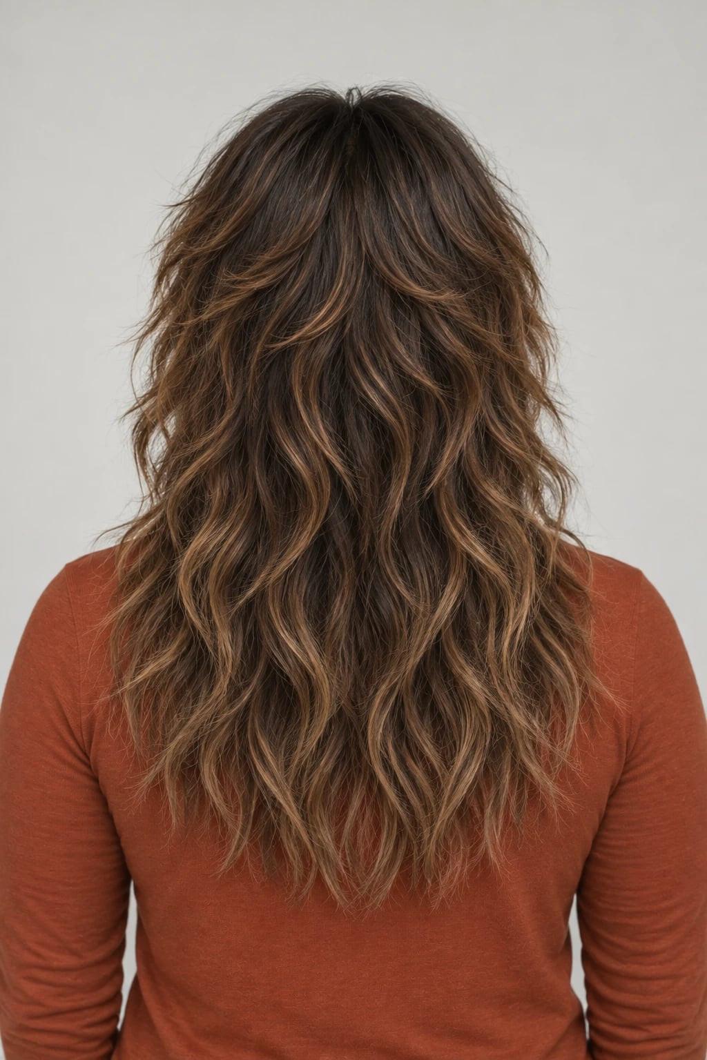 Layered Shag Visual Idea — Caramel Brunette 2027