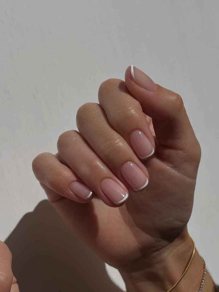 Thin White French Tips On All Nails Visual Idea Thin White French Tips On All Nails Visual Idea — Short Winter Nails 2027
