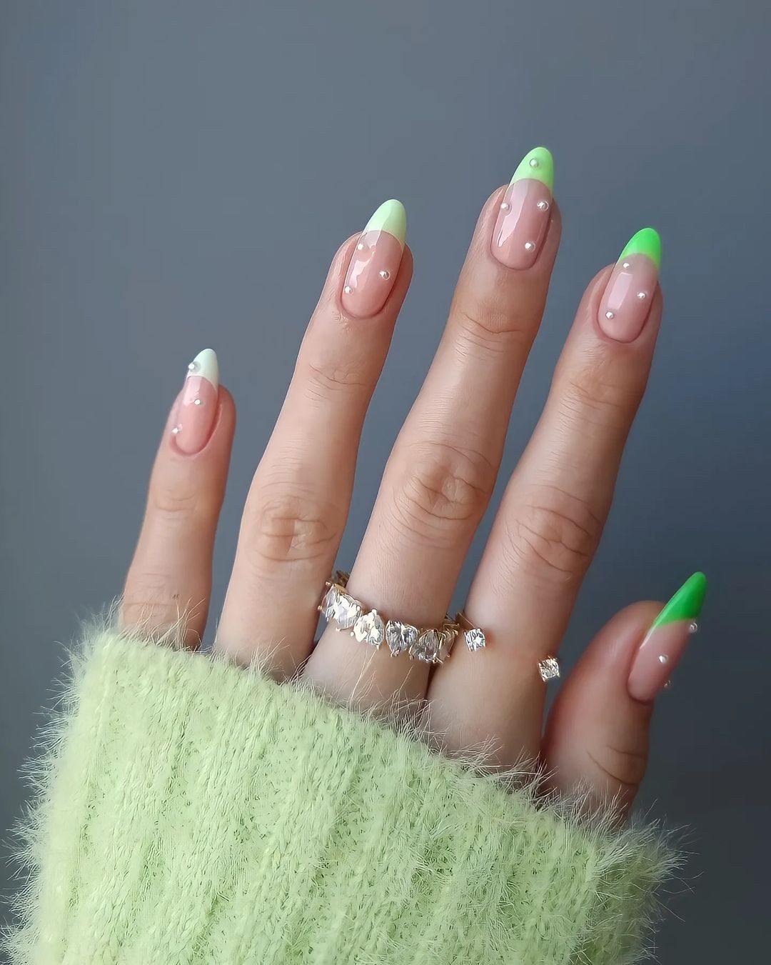 Pastel Green French Jelly Almonds Pastel Green French Jelly Almonds — Summer Jelly Nails 2027