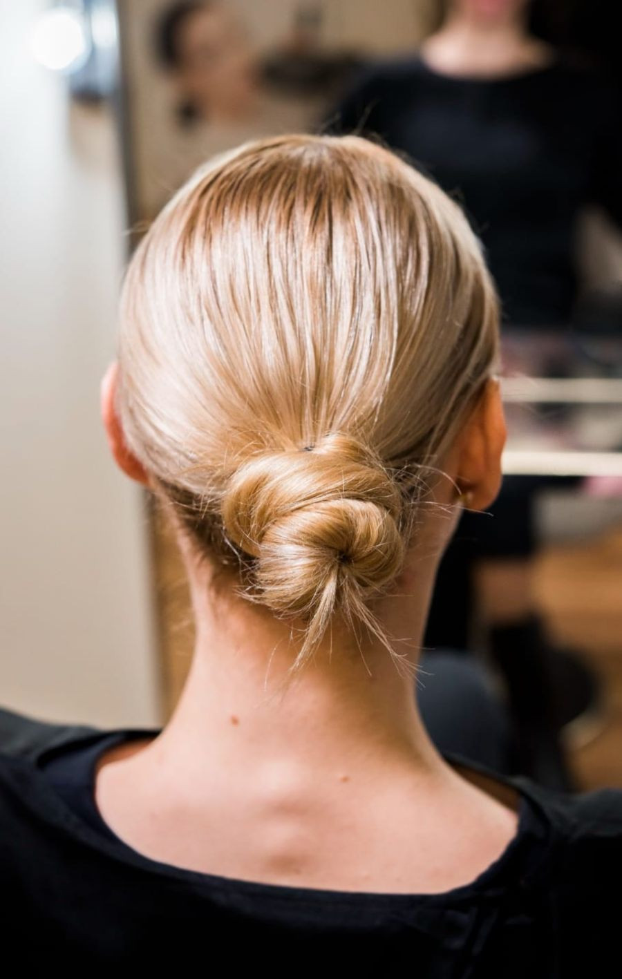 Shoulder Length Blonde Low Messy Bun — Easy Updos 2027