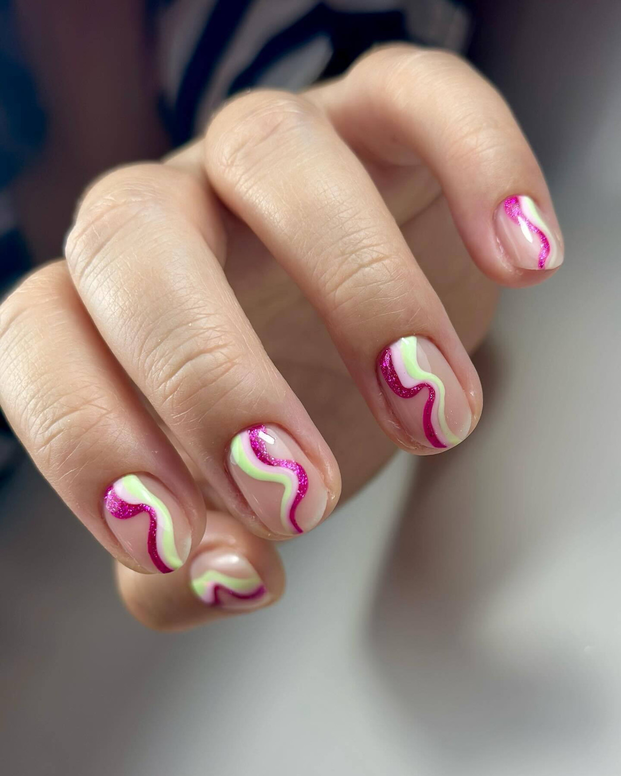 Glossy With Subtle Shimmer In Accents Visual Idea Glossy With Subtle Shimmer In Accents Visual Idea — Abstract Nails 2027