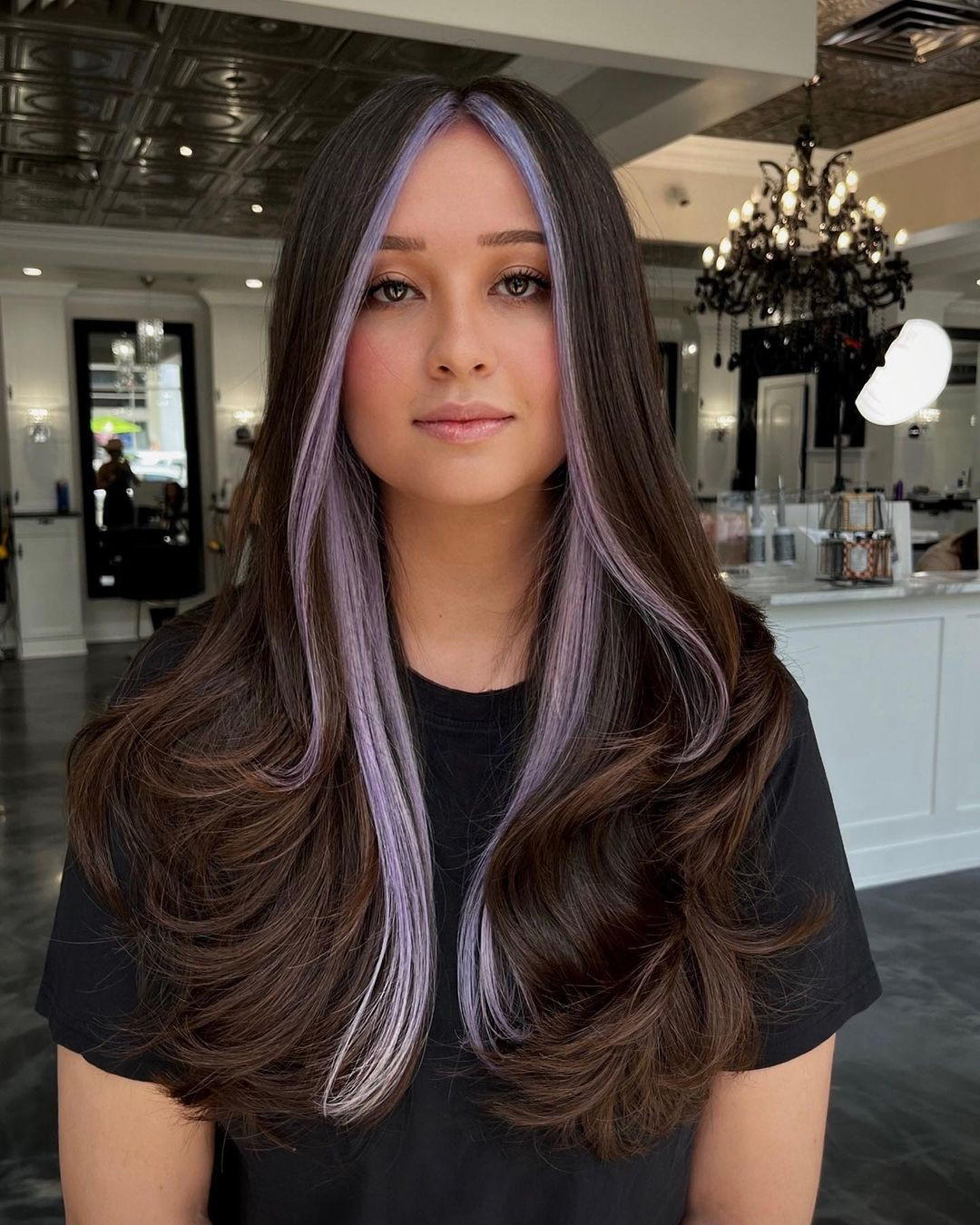 Light Purple Face-Framing Streaks Light Purple Face-Framing Streaks — Peekaboo Highlights 2027