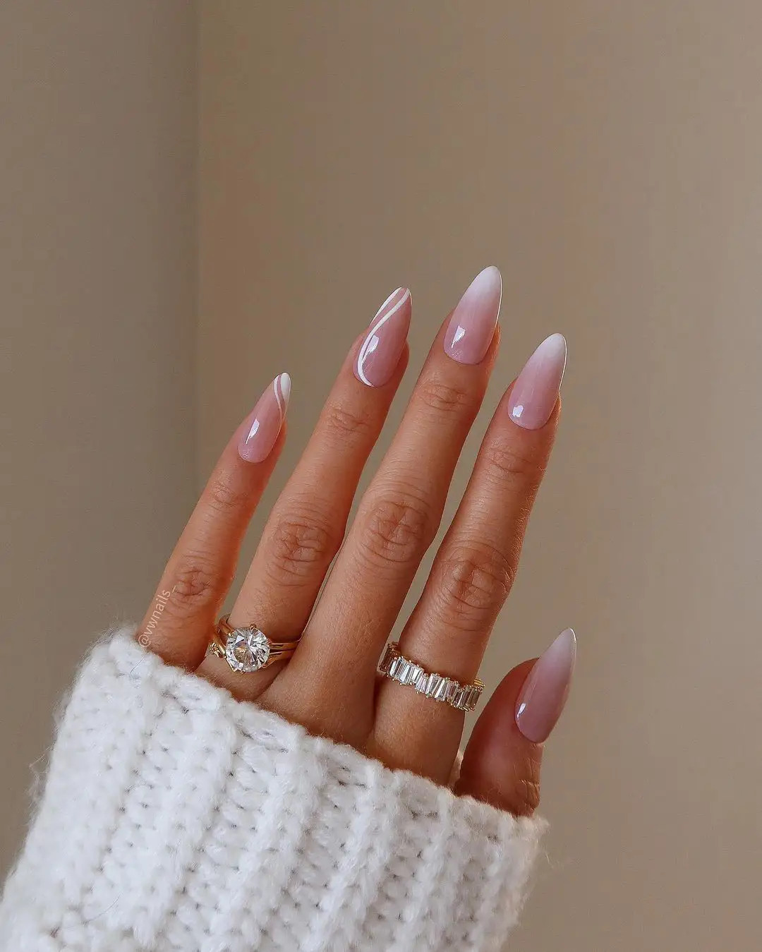 Wavy French Tip Accent Visual Idea — Nail Designs 2027