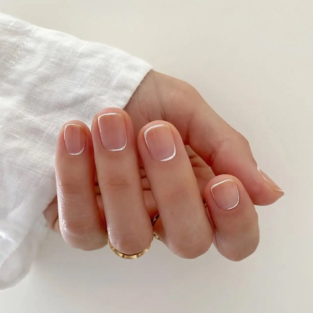 Ultra Thin White French Tip Square Nails — Minimalist Nails 2027