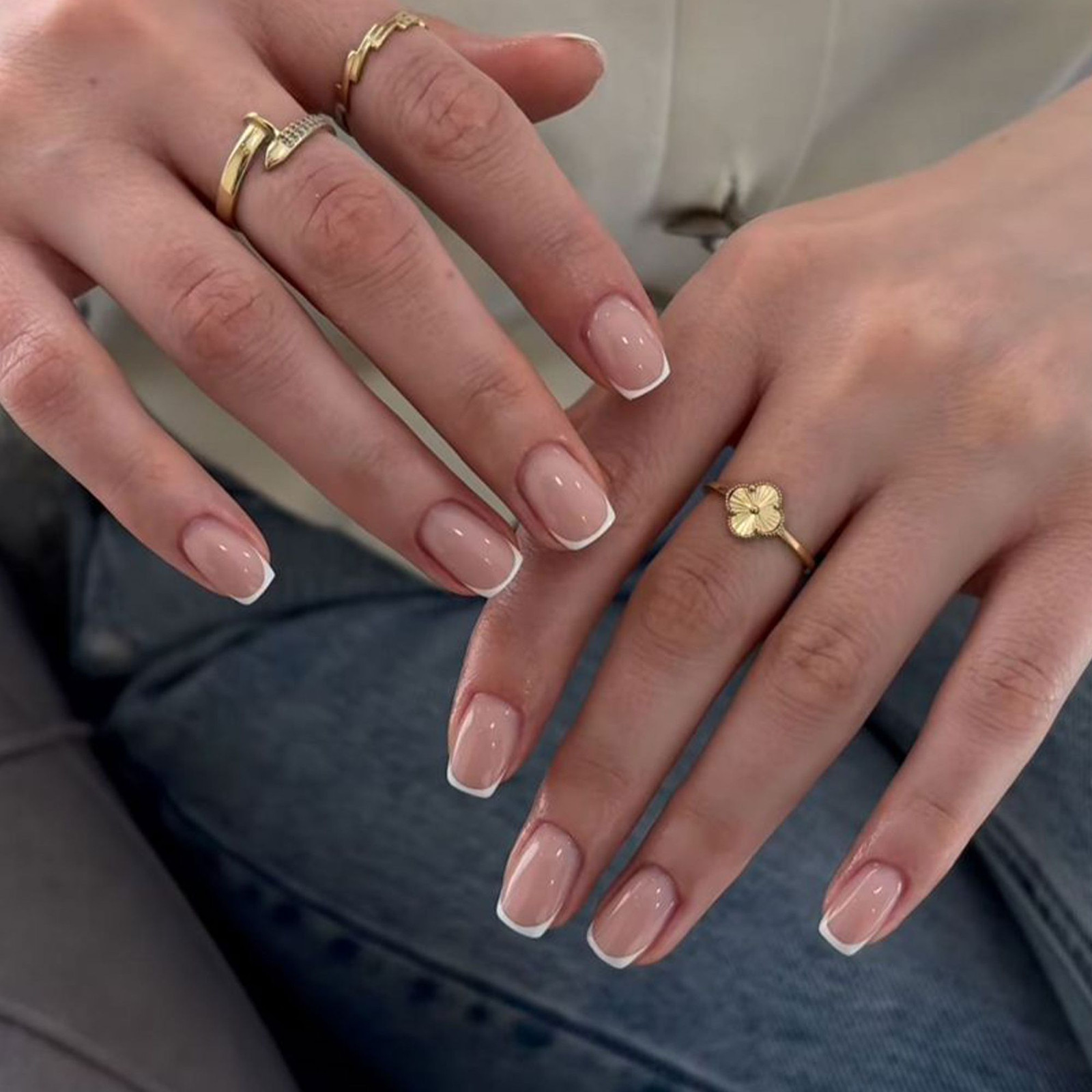Classic Short Square French Manicure Classic Short Square French Manicure — Square Nails 2027