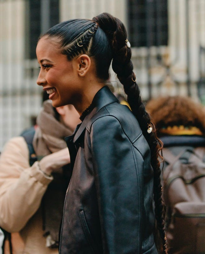 High Braided Ponytail With Accessories — Summer Ponytails 2027