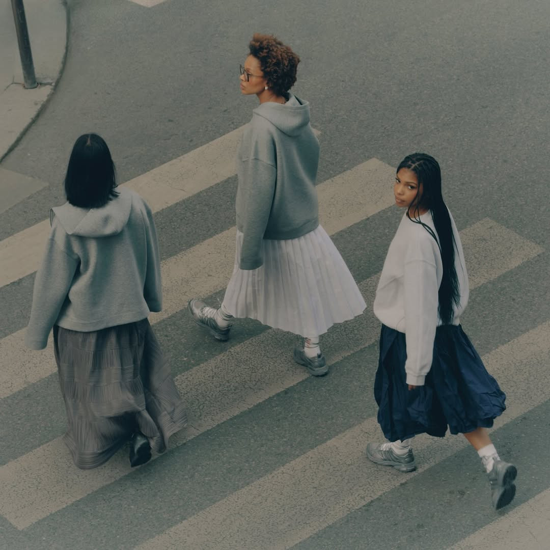 Oversized Hoodies with Pleated Skirts and Sneakers Oversized Hoodies with Pleated Skirts and Sneakers — Balletcore Outfits 2027