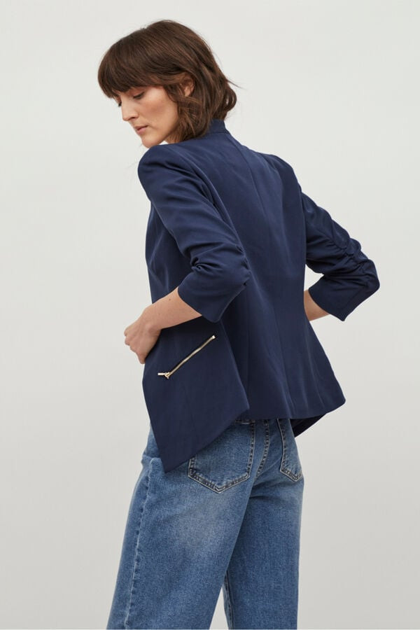 Pink Double-Breasted Blazer with Black Turtleneck — Fitted Blazer Outfits 2027