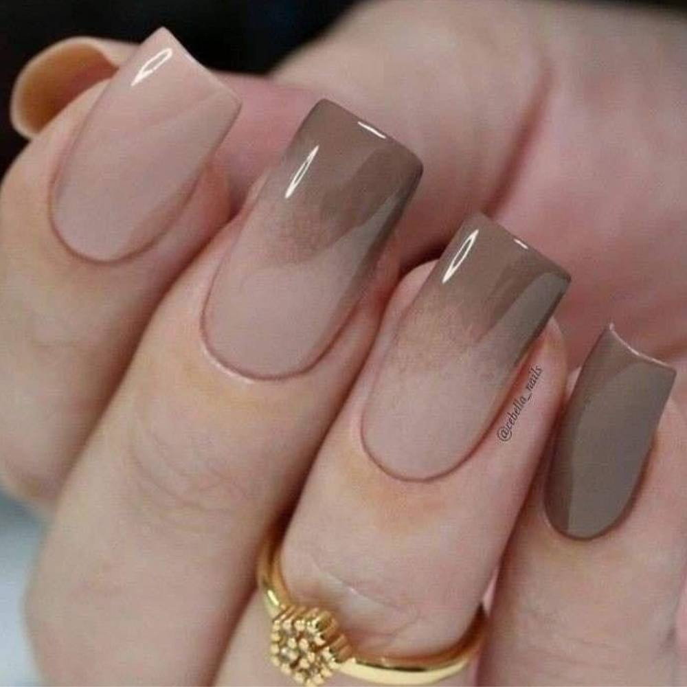 Nude To Medium Brown Gradient Visual Idea Nude To Medium Brown Gradient Visual Idea — Mocha Nails 2027