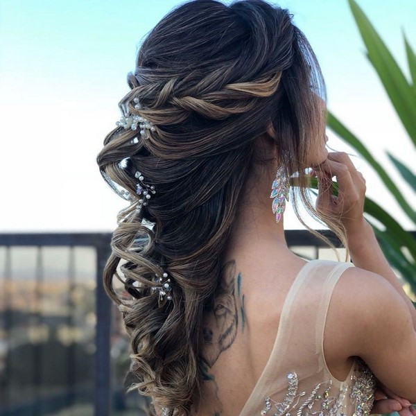 Dark Brown With Caramel Highlights Visual Idea — Prom Hairstyles 2027