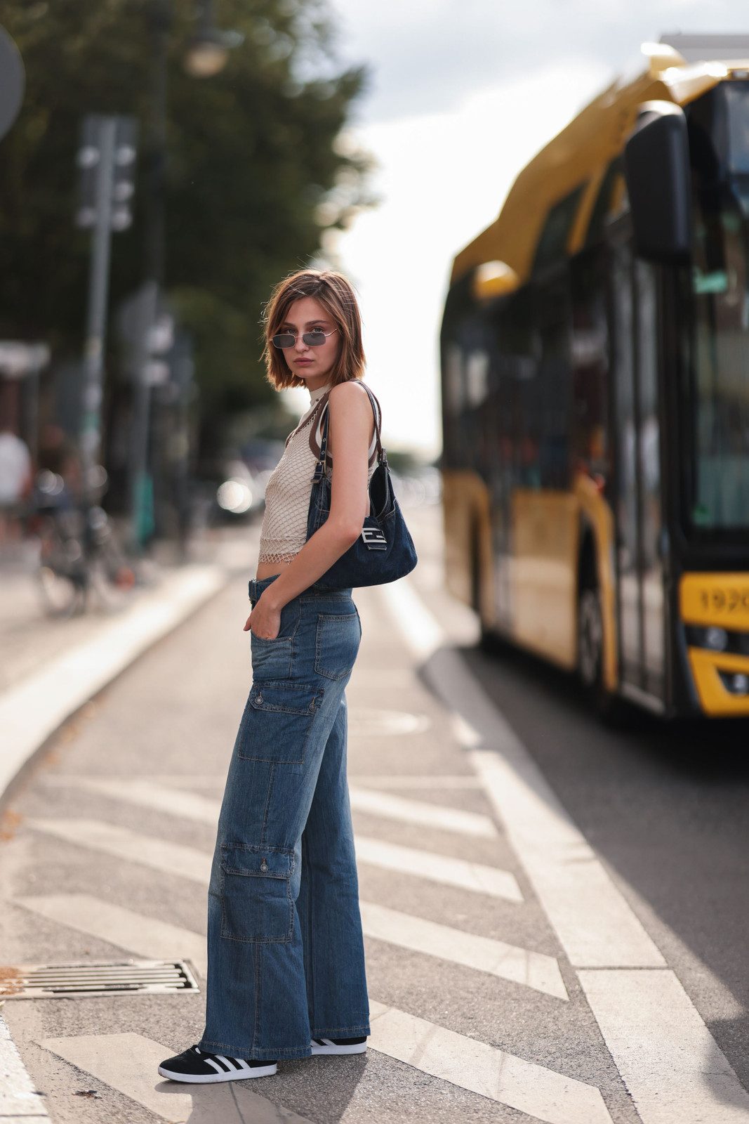 Wide-Leg Cargo Jeans and Cropped Knit Top: Y2K Street Style Wide-Leg Cargo Jeans and Cropped Knit Top: Y2K Street Style — 2000s Outfits 2027
