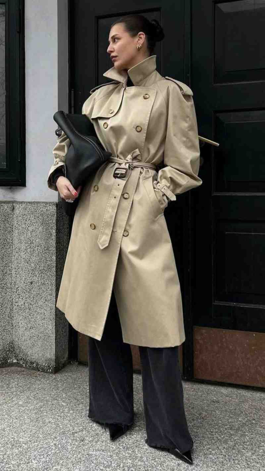 Classic Trench Coat with Matching Fabric Belt Classic Trench Coat with Matching Fabric Belt — Belt Outfits 2027