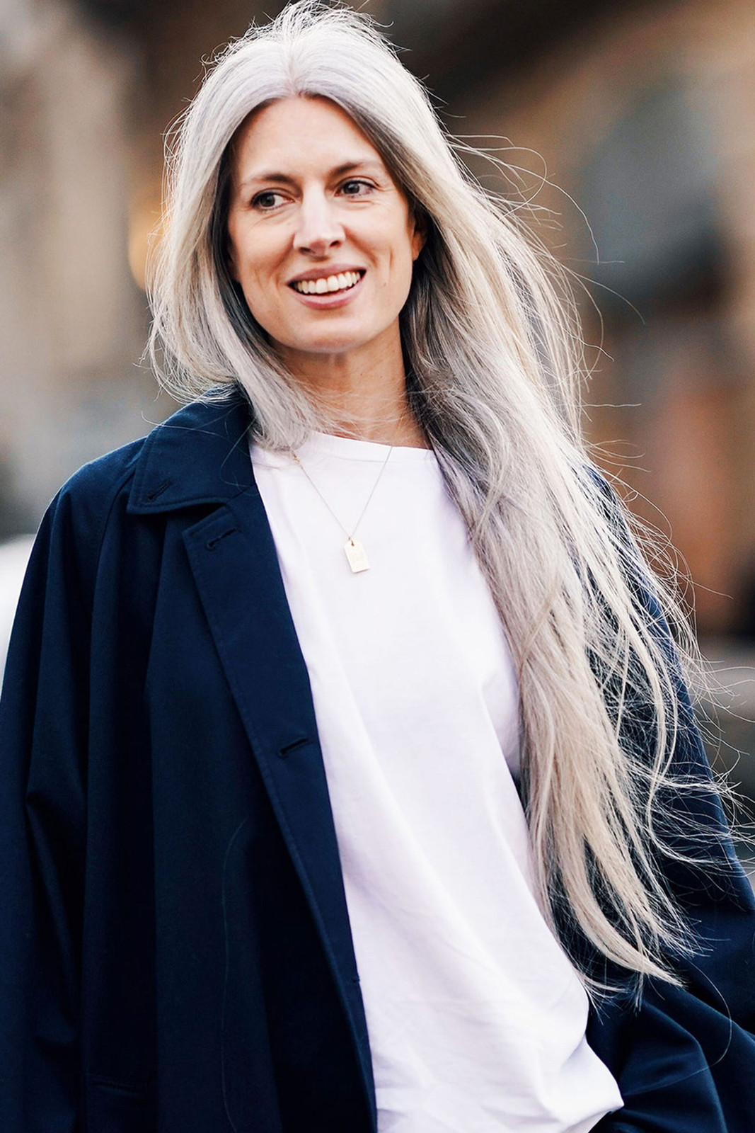 No Bangs Visual Idea — Gray Hair Color 2027