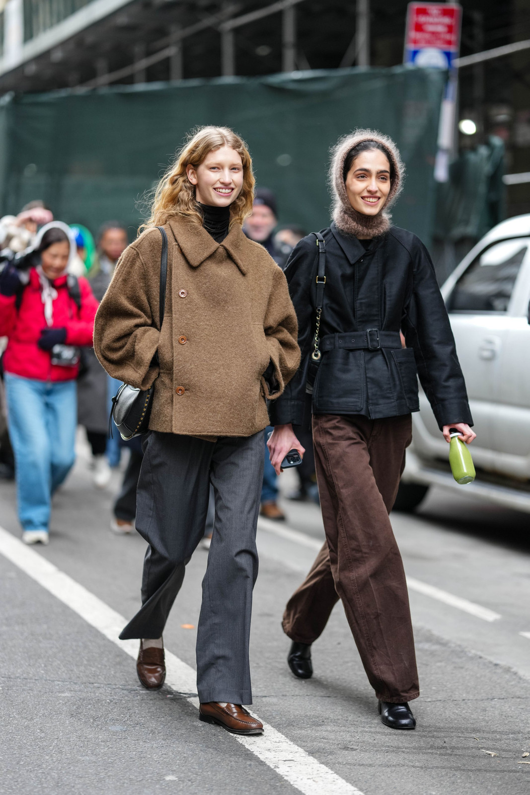 Oversized Brown Jacket with Wide-Leg Trousers for Effortless Cool Oversized Brown Jacket with Wide-Leg Trousers for Effortless Cool — Winter Outfits 2027 for School