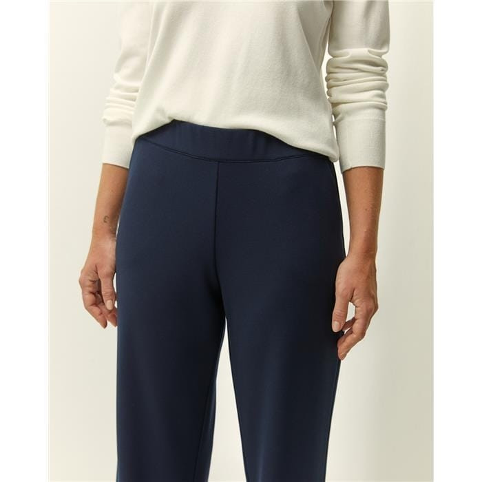 Comfort-Focused Style: Navy Jersey Wide-Leg Pants with White Top Comfort-Focused Style: Navy Jersey Wide-Leg Pants with White Top — Navy Blue Wide Leg Pants Outfits 2027