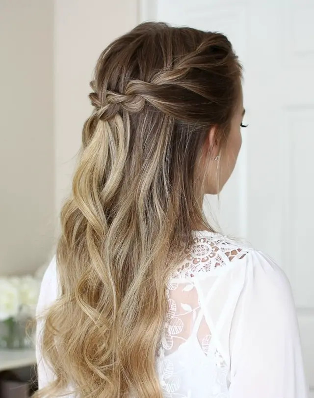 Layers Visual Idea Layers Visual Idea — Half Up Half Down Wedding Hair 2027