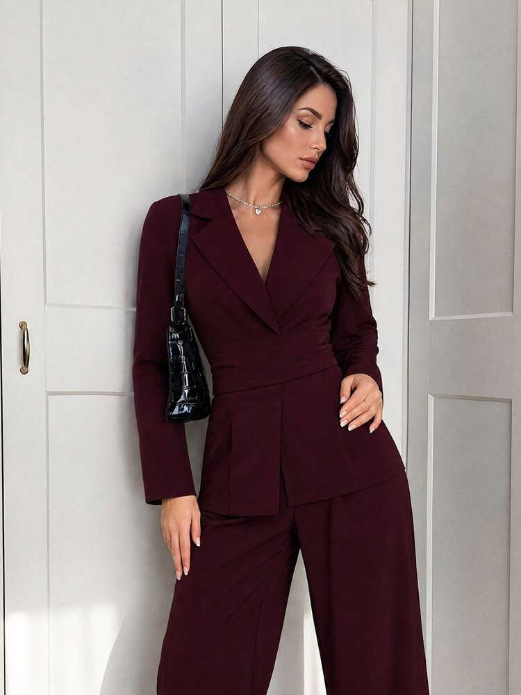 Sophisticated Power Suit in Deep Red Sophisticated Power Suit in Deep Red — Business Formal Outfits 2027