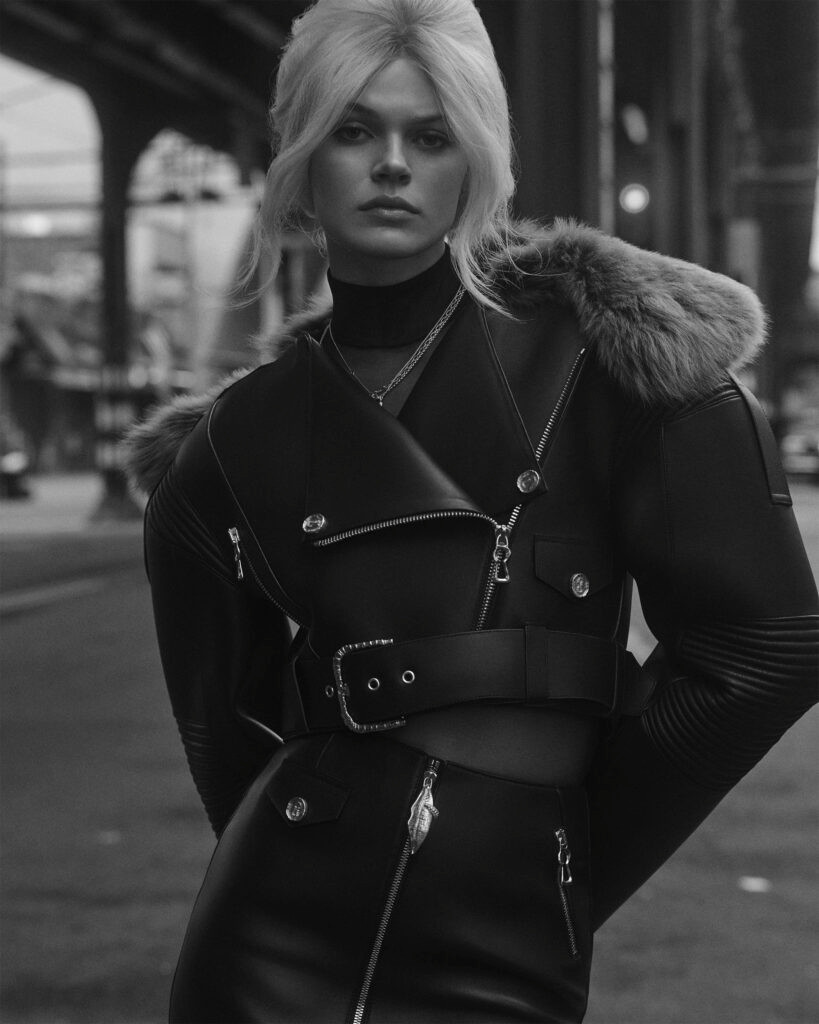 Edgy Elegance: Leather Jacket with Fur Trim Edgy Elegance: Leather Jacket with Fur Trim — Mob Wife Outfits 2027