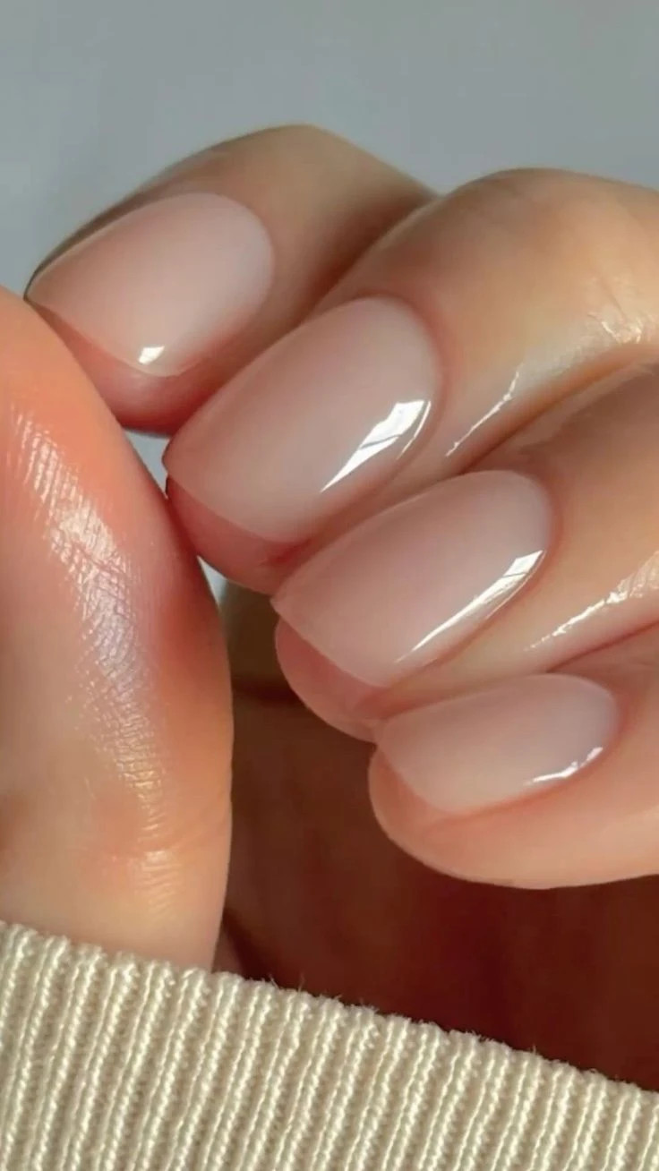 Milky Pinkish Nude Shimmer Nails Milky Pinkish Nude Shimmer Nails — Mom Nails 2027