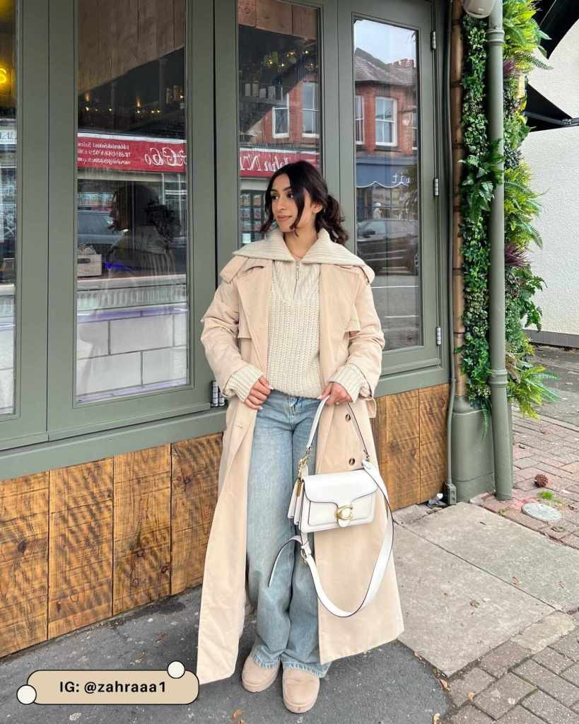 Beige Shearling-Lined Boots Outfit Idea Beige Shearling-Lined Boots Outfit Idea — Neutral Outfits 2027