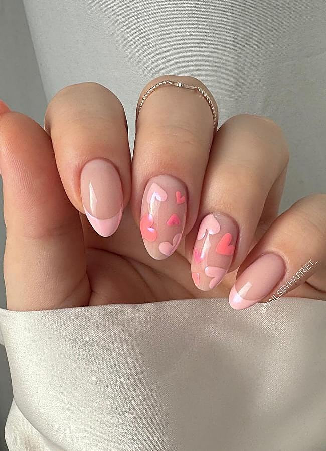 Neat Application Visual Idea Neat Application Visual Idea — Valentines French Tip Nails 2027
