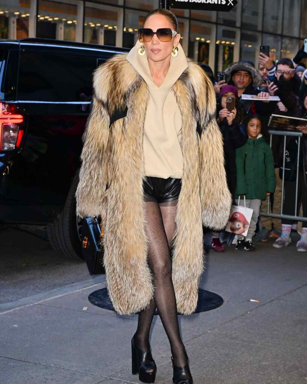 Dramatic Flair: Floor-Length Fur Coat and Platform Heels Dramatic Flair: Floor-Length Fur Coat and Platform Heels — Mob Wife Outfits 2027