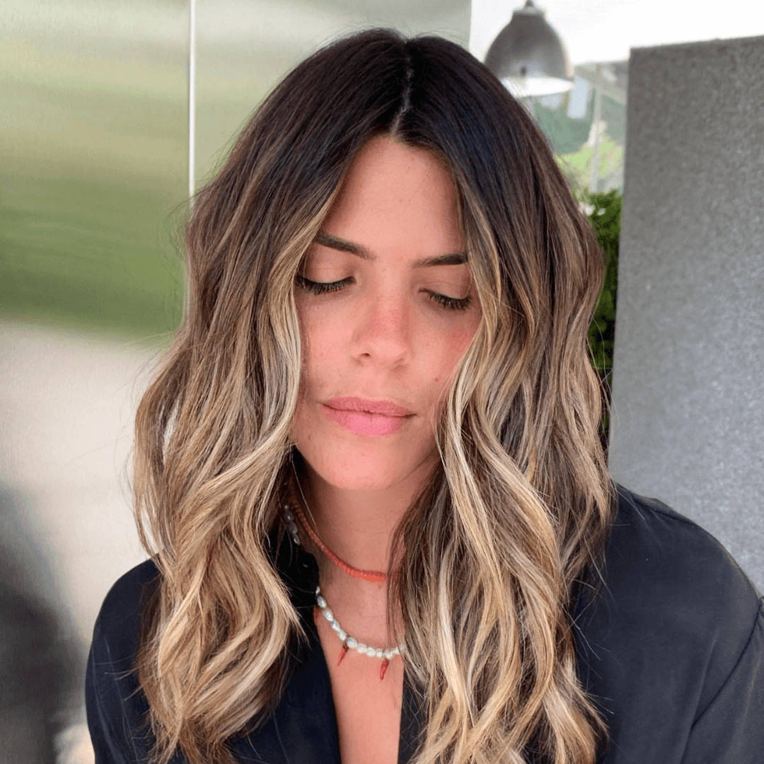 Wavy Blowout Visual Idea — Caramel Brunette 2027