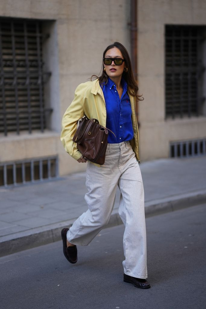 Cobalt Blue Shirt with Yellow Jacket and Beige Trousers for Casual Layering Cobalt Blue Shirt with Yellow Jacket and Beige Trousers for Casual Layering — Cobalt Blue Outfits 2027