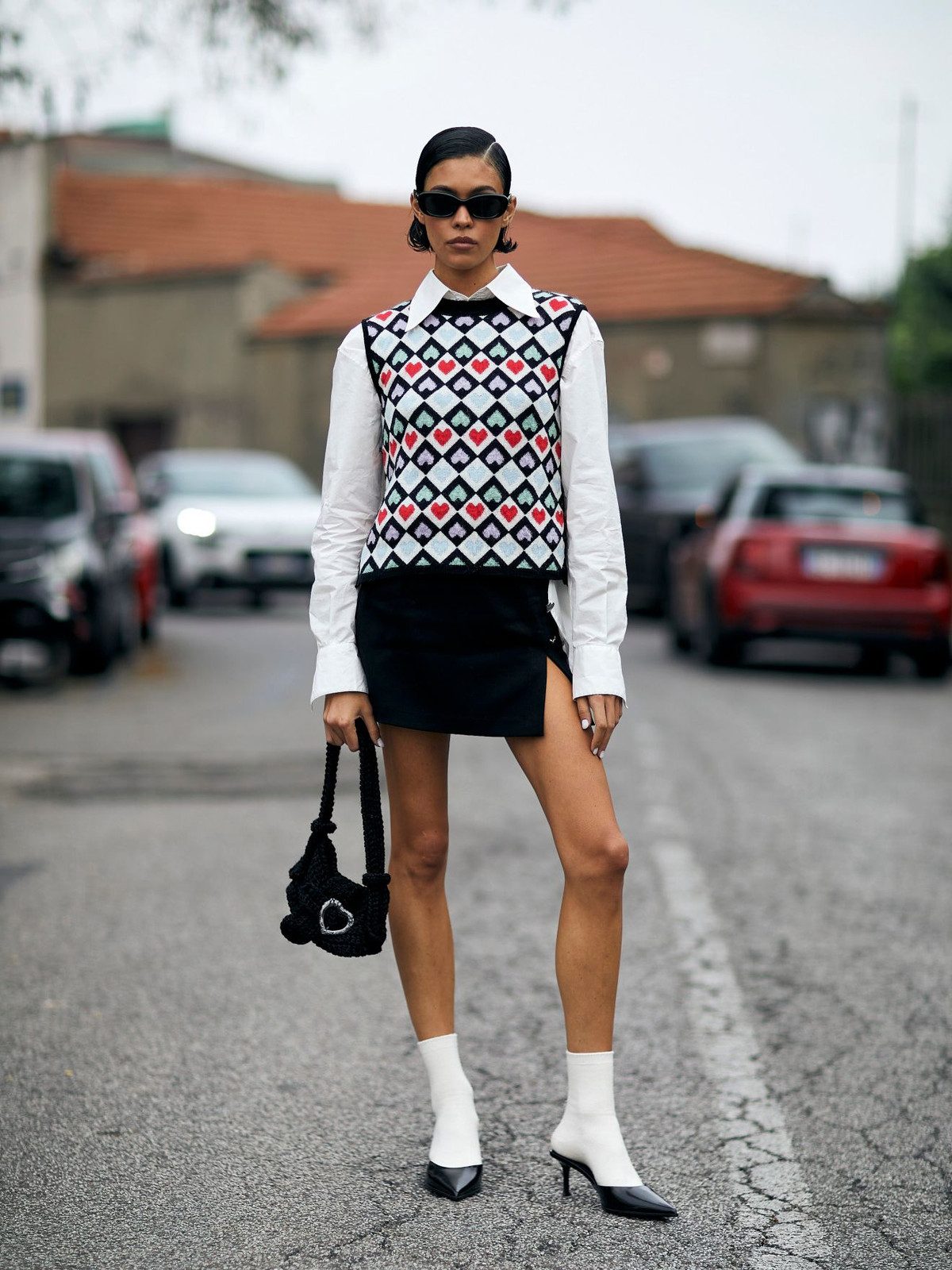 White Ankle Boots Outfit Idea — Mini Skirts 2027