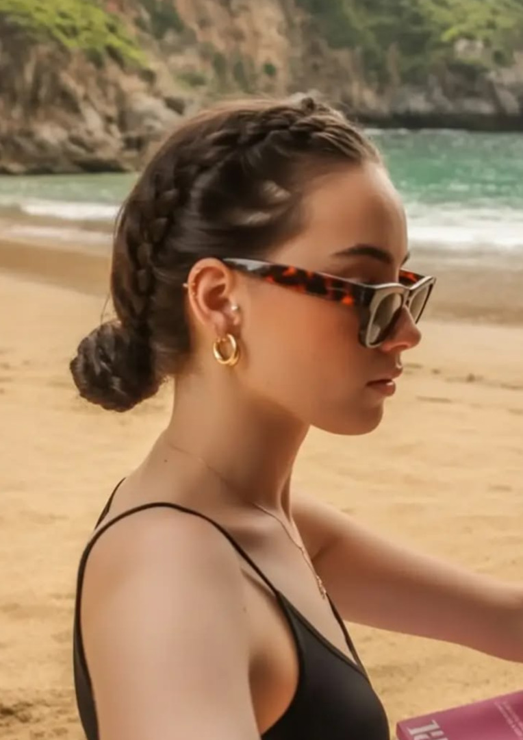 Two French Braids Into A Low Bun Visual Idea Two French Braids Into A Low Bun Visual Idea — Vacation Braids 2027