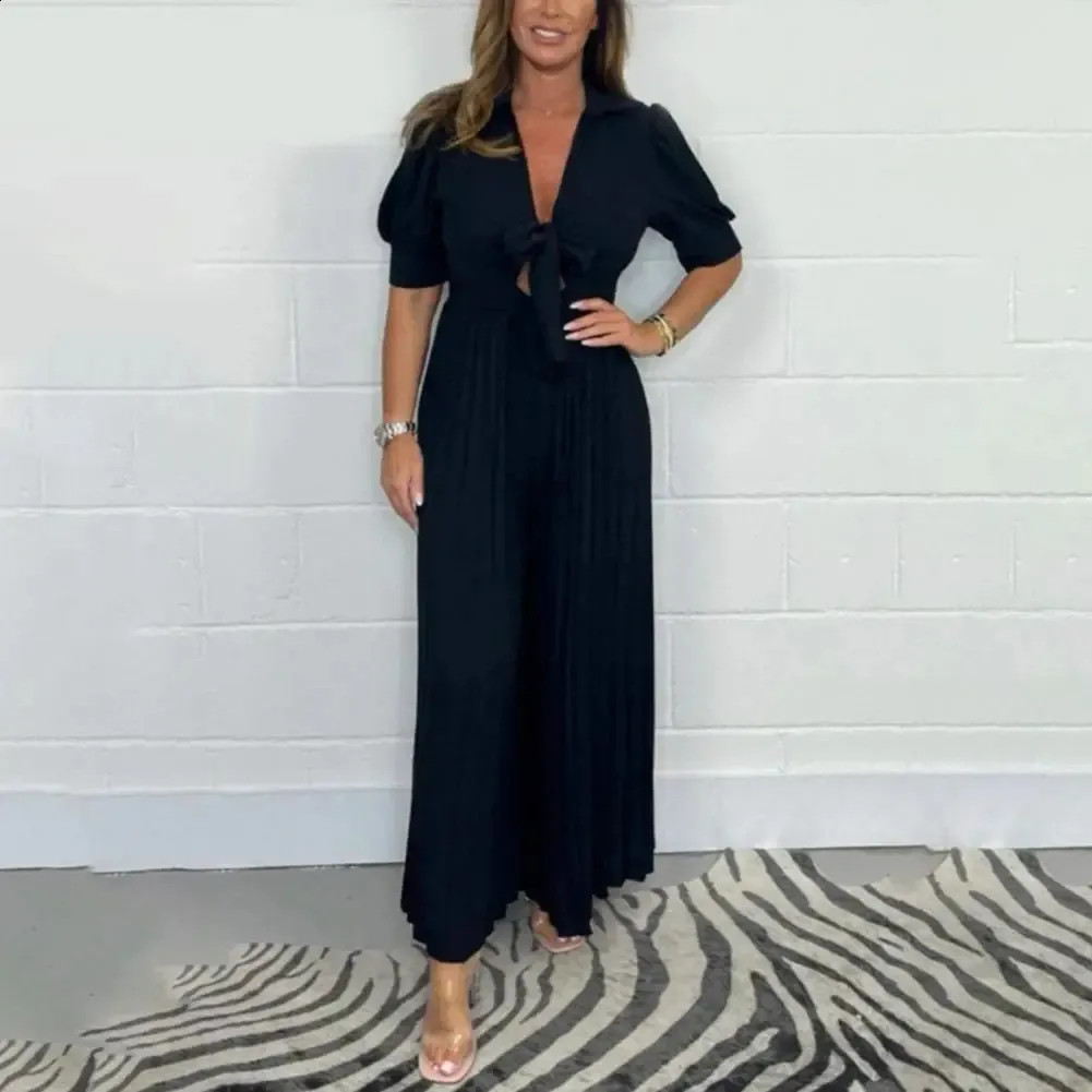 Pleated Black Jumpsuit for Elegant Casual Summer Nights — Summer Jumpsuit Outfits 2027