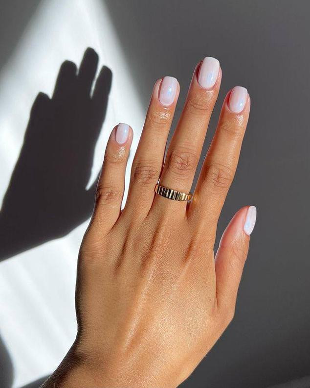 Pale Iridescent White Nails Pale Iridescent White Nails — Bright Summer Nails 2027