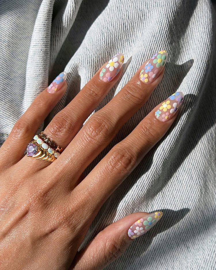 Glossy With 3D Elements Visual Idea Glossy With 3D Elements Visual Idea — Pastel Nails 2027
