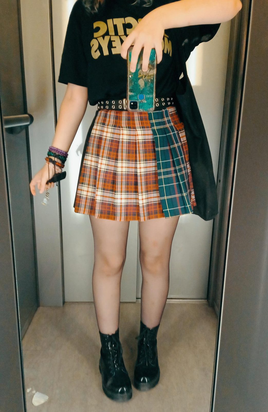 Plaid Mini Skirt and Platform Boots — Tumblr Outfits 2027