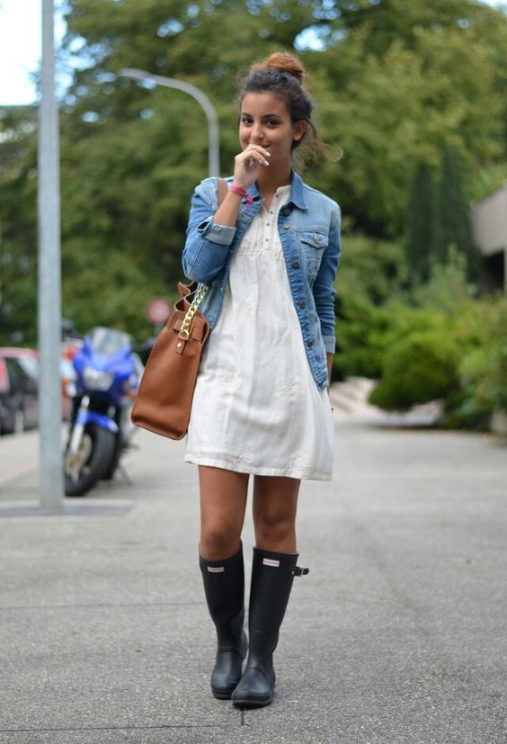 Denim Jacket and Wellington Boots: Casual Cool for Wet Days Denim Jacket and Wellington Boots: Casual Cool for Wet Days — Rainy Day Outfits 2027