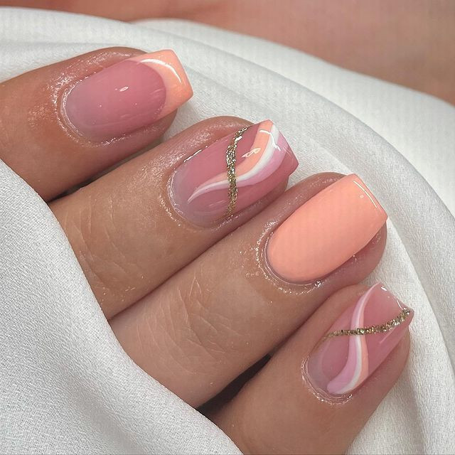 French Tips In Two Colors Visual Idea French Tips In Two Colors Visual Idea — Pastel Nails 2027 for Pale Skin