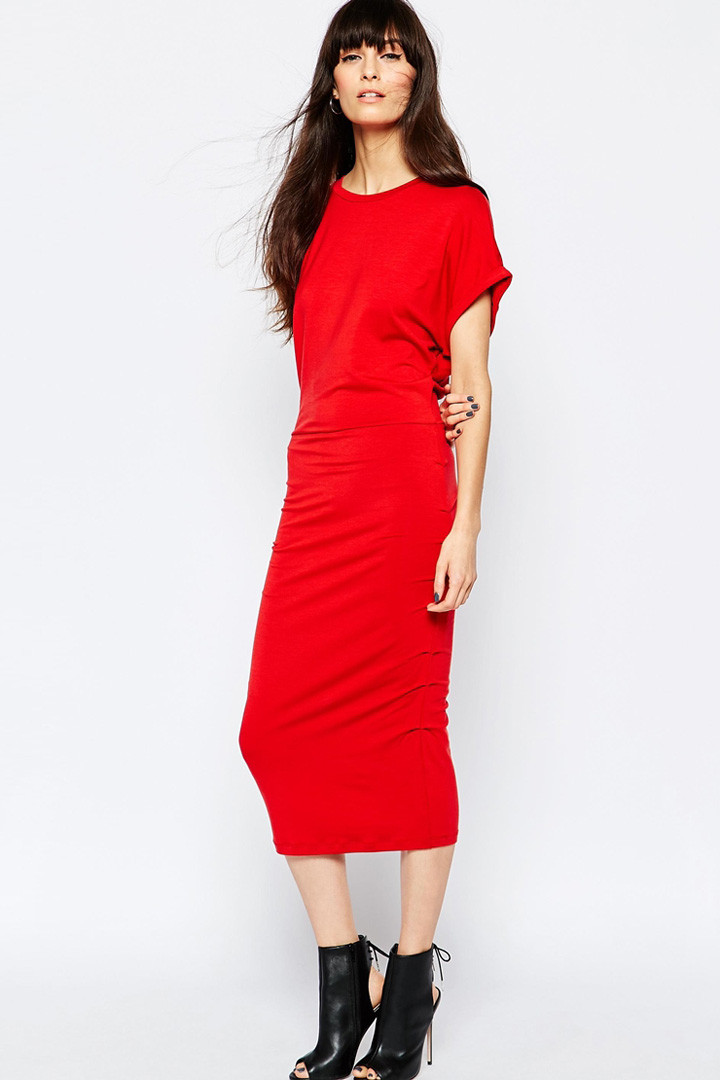 Black Peep-Toe Heeled Boots Outfit Idea — Red Valentines Outfits 2027