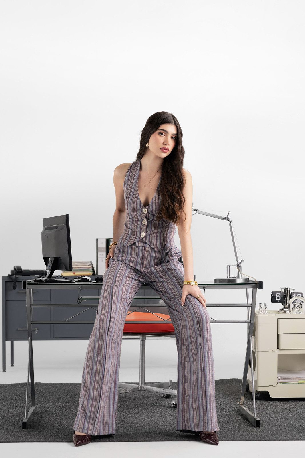 Bold Stripes: Vest and Pants Co-ord Bold Stripes: Vest and Pants Co-ord — Shein Outfits 2027