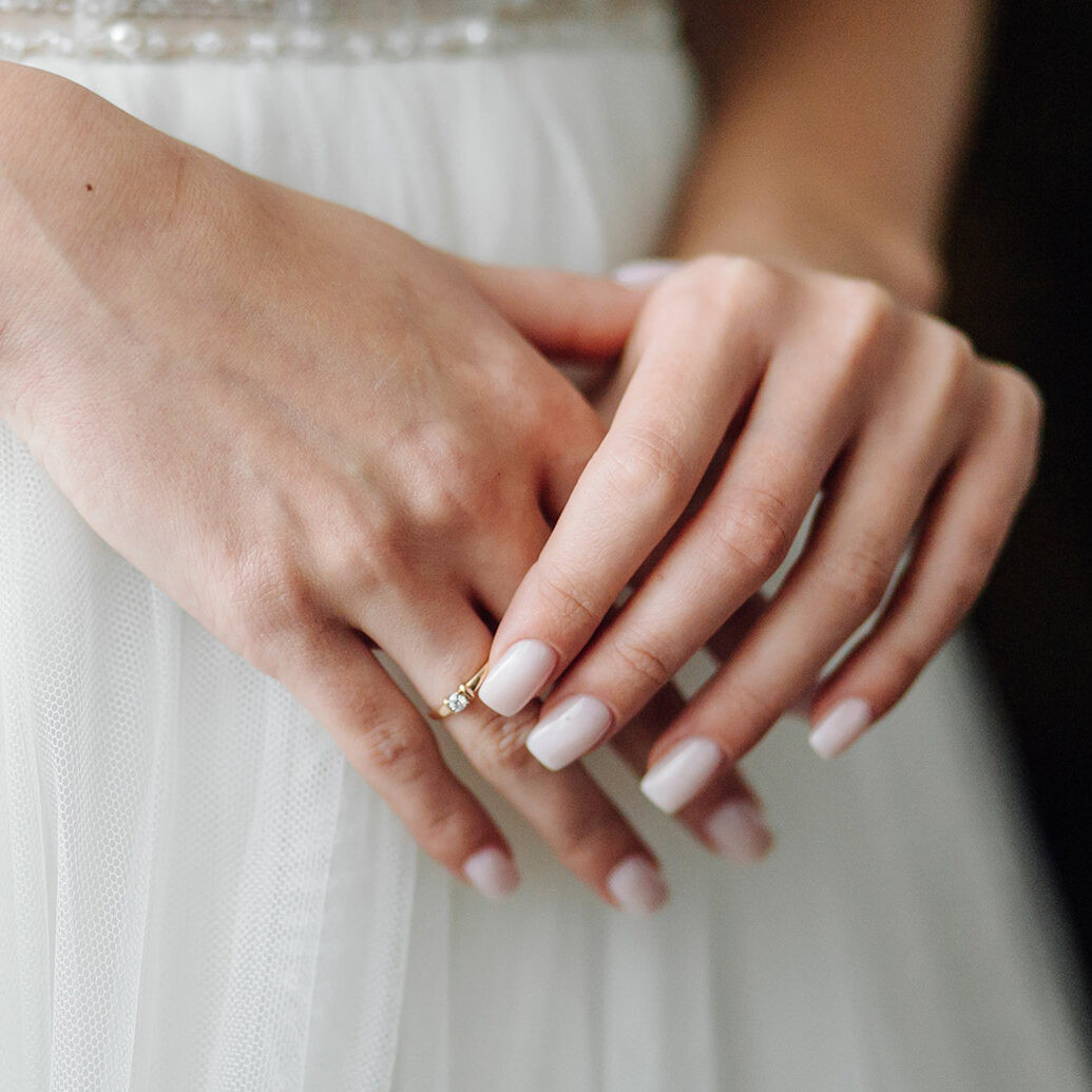 Milky Opaque Pale Pink Almond Nails Milky Opaque Pale Pink Almond Nails — Bridesmaid Nails Pink 2027