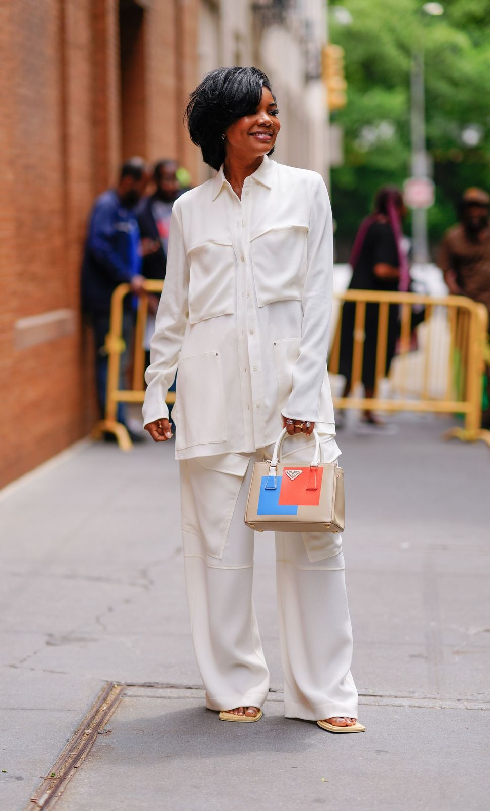 Monochromatic Sophistication: White Silk Shirt and Crepe Trousers Monochromatic Sophistication: White Silk Shirt and Crepe Trousers — Interview Outfits 2027