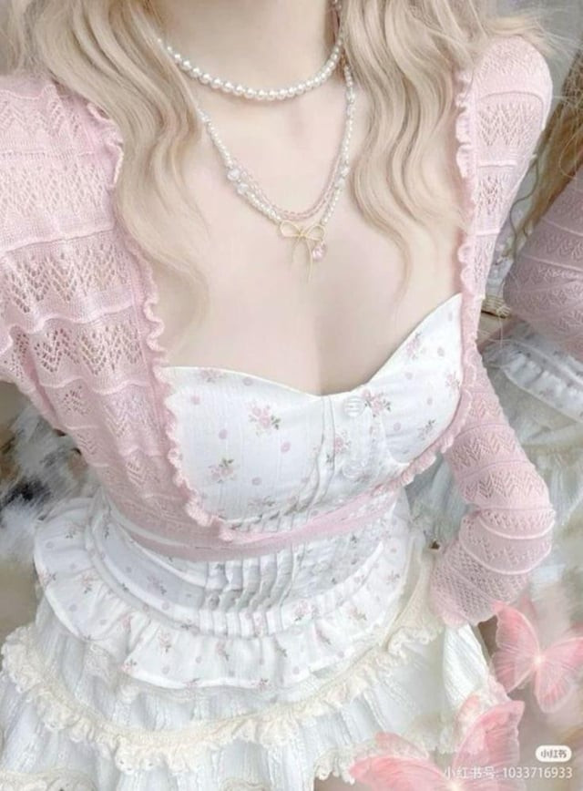 Layered Romance: Lace Bolero over Floral Dress — Coquette Lace Outfits 2027