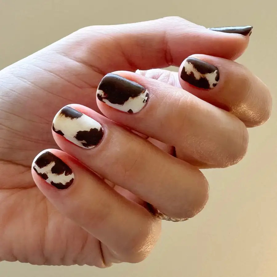 Cow Print Design On All Nails Visual Idea Cow Print Design On All Nails Visual Idea — Modest Nails 2027