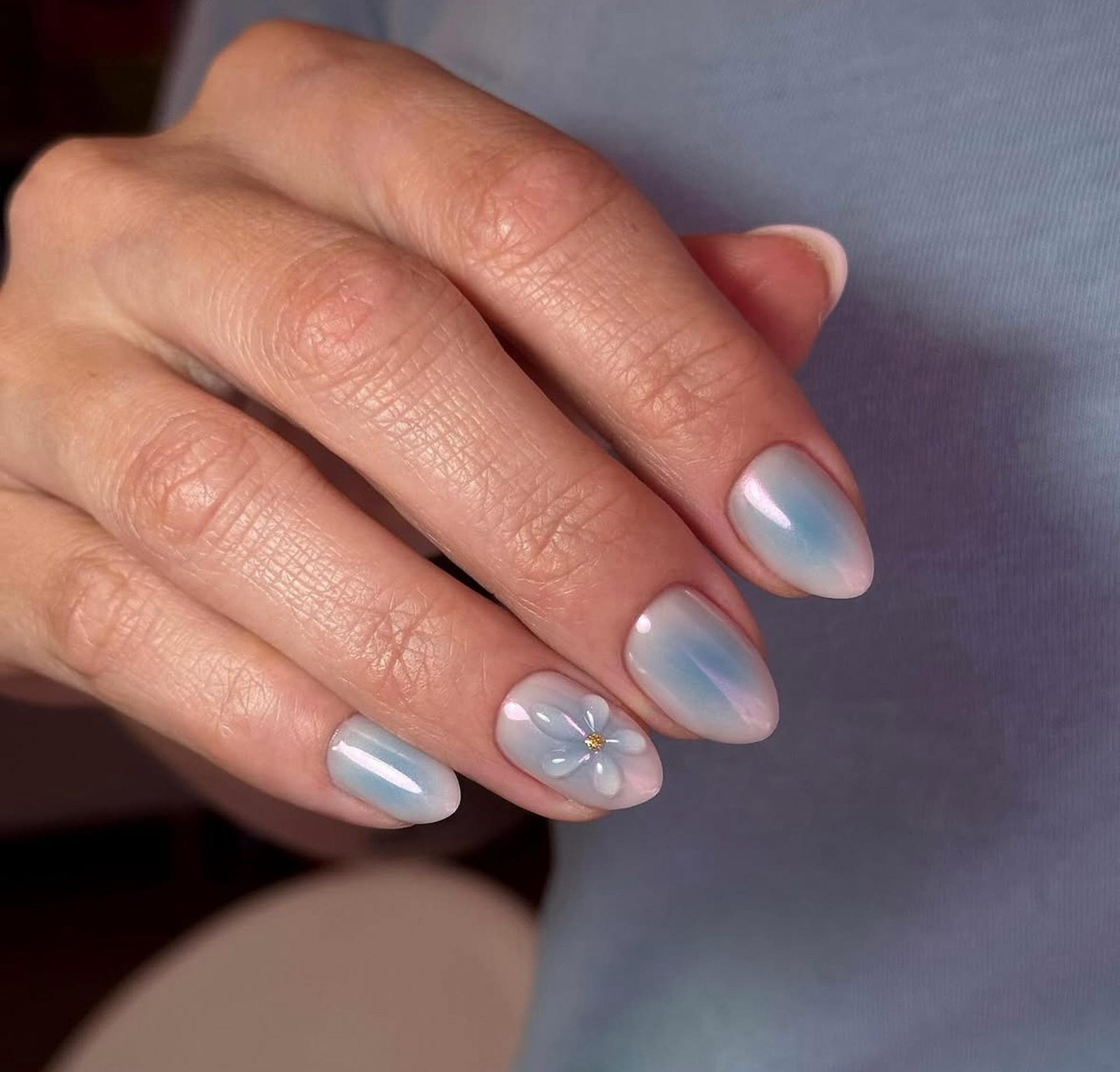 Ethereal Pastel Swirls with 3D Flower Ethereal Pastel Swirls with 3D Flower — Bright Summer Nails 2027
