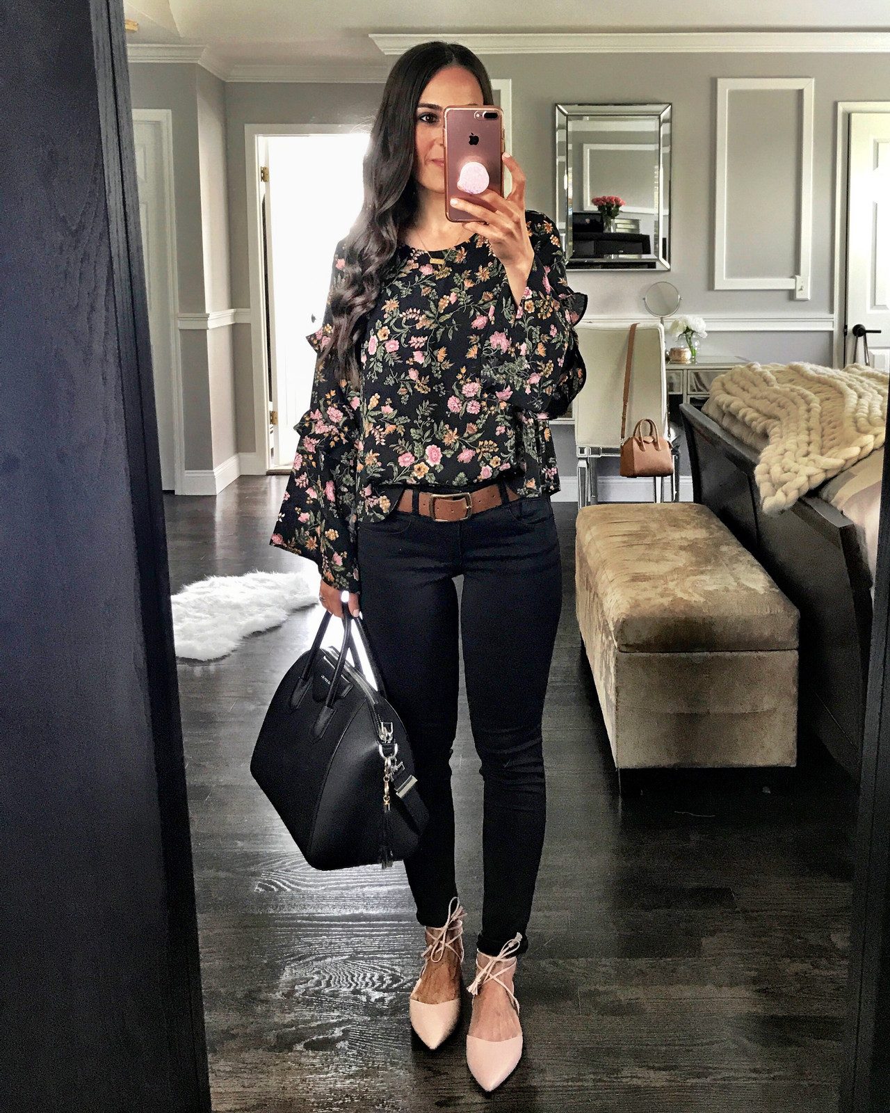 Pointed-Toe Flats With Ankle Straps Outfit Idea — Teacher Outfits 2027