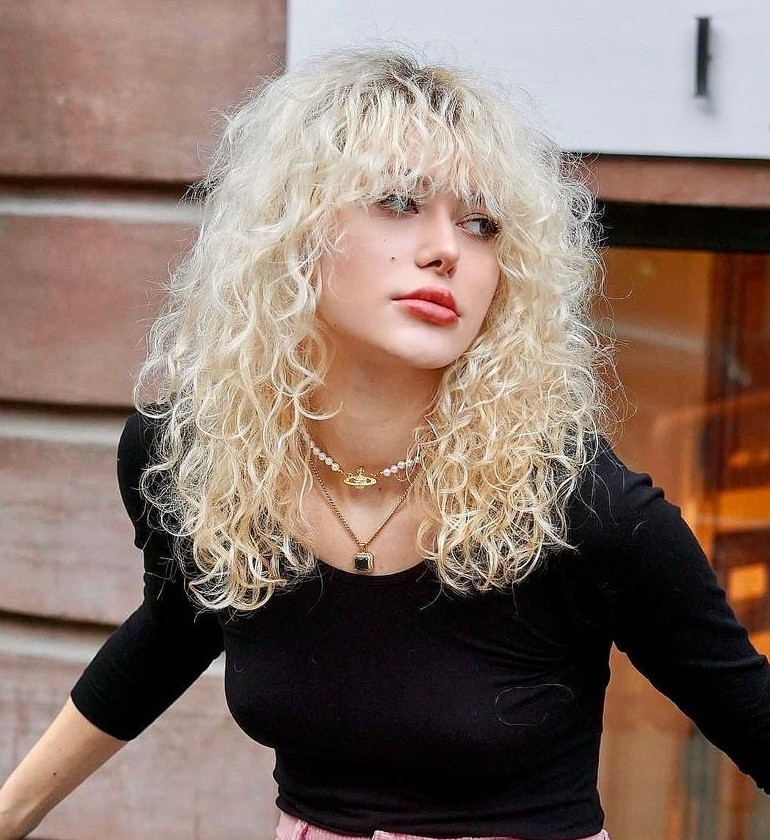 Platinum Blonde With Darker Roots Visual Idea Platinum Blonde With Darker Roots Visual Idea — Curly Wolf Cut 2027