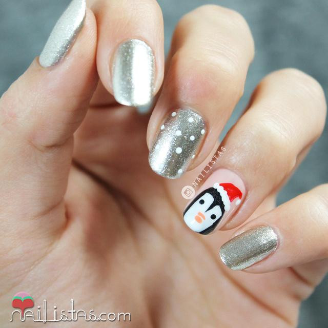 Penguin Santa Hat Christmas Nails Penguin Santa Hat Christmas Nails — Easy Christmas Nails 2026