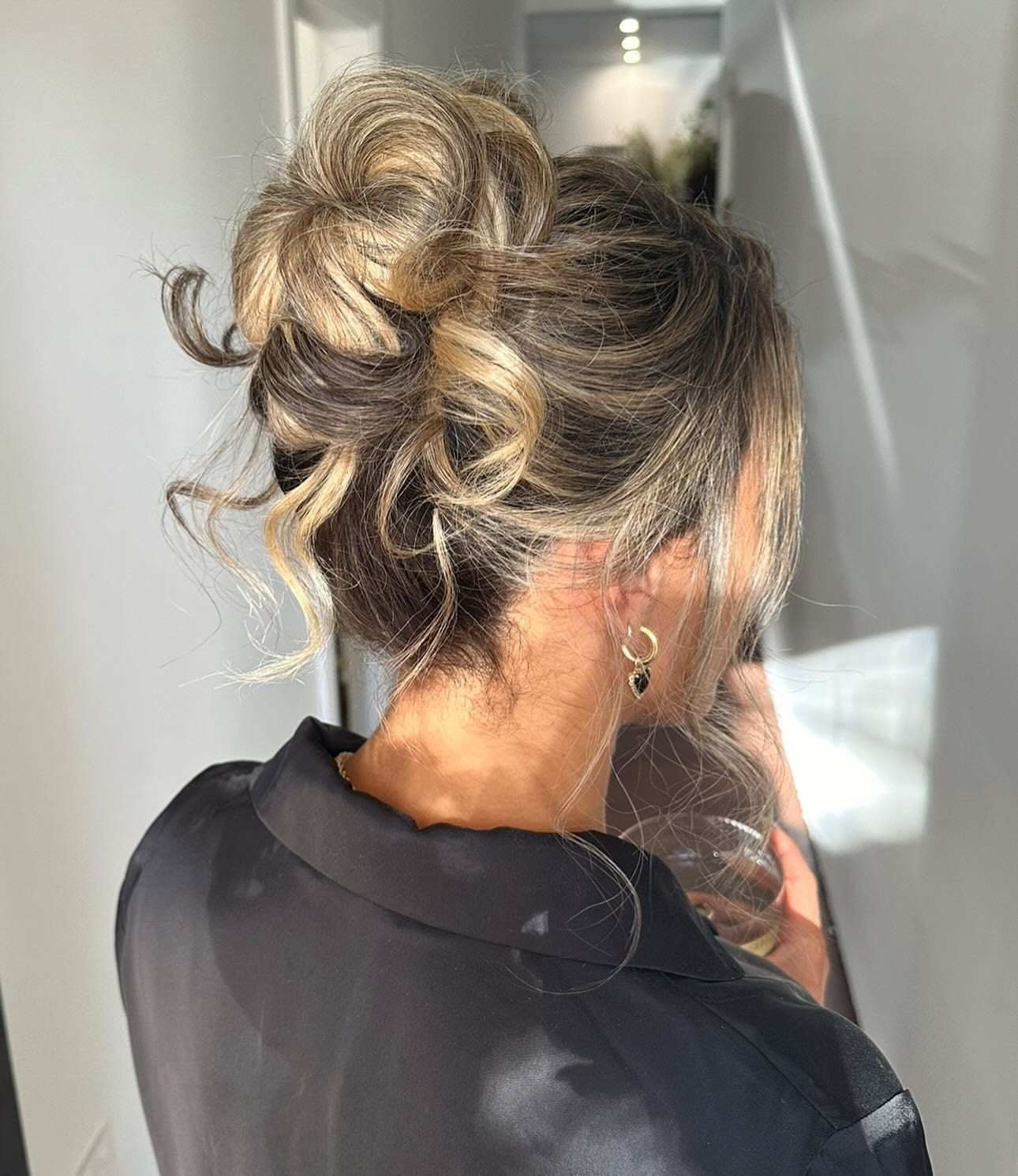 Messy Ash Blonde Updo — Prom Hairstyles 2027